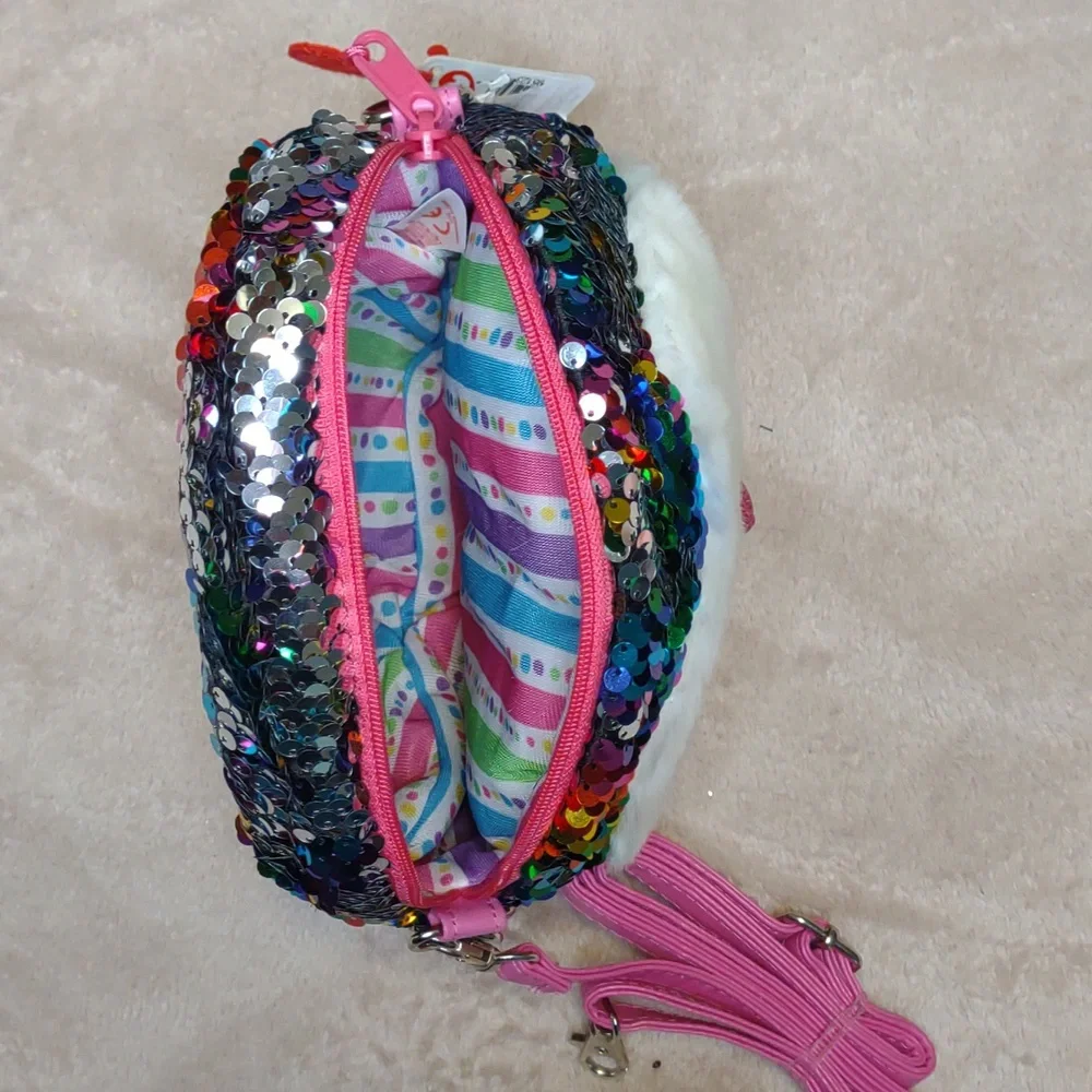 😎TY Owen The Rainbow Owl Flippable Sequins
